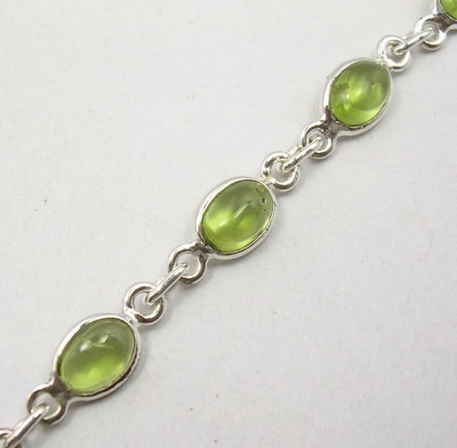 Bratara Argint 925 cu Peridot 19 cm lungime