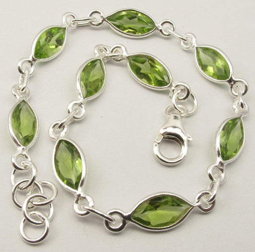 Bratara Argint 925 cu Peridot 20.1 cm lungime