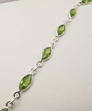 Bratara Argint 925 cu Peridot 20.1 cm lungime