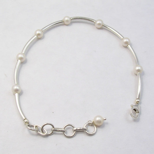 Bratara Argint 925 cu Perla FreshWater 19.6 cm lungime