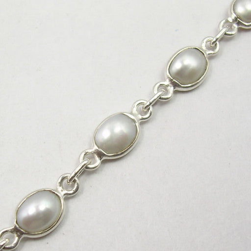 Bratara Argint 925 cu Perla FreshWater 19 cm lungime