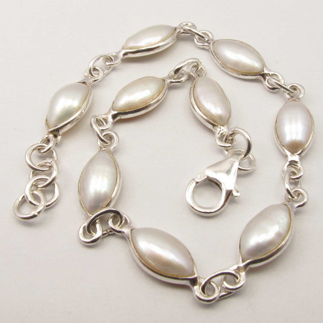 Bratara Argint 925 cu Perla FreshWater 20.1 cm lungime