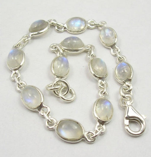 Bratara Argint 925 cu Piatra Lunii 19 cm lungime