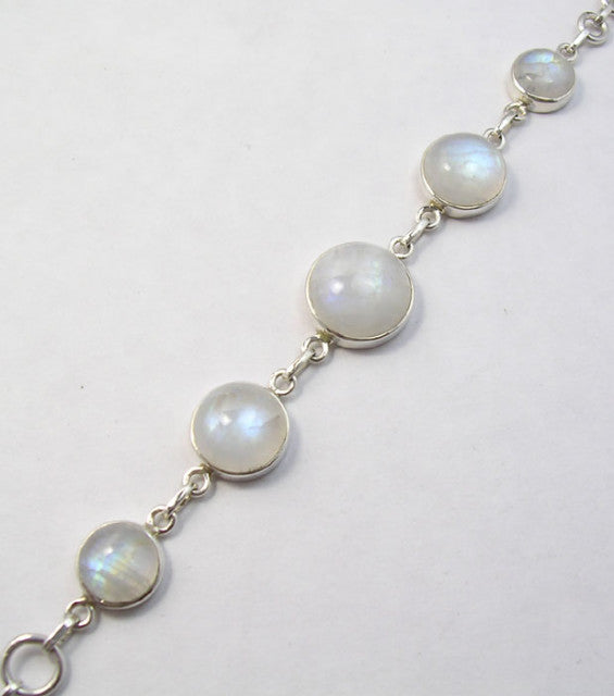 Bratara Argint 925 cu Piatra Lunii 20.3 cm lungime