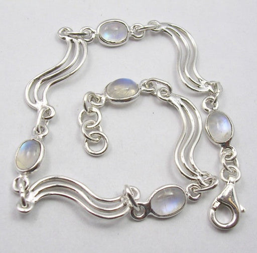 Bratara Argint 925 cu Piatra Lunii 21 cm lungime