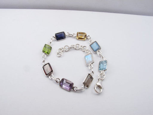 Bratara Argint 925 cu Pietre Multicolore 21.2 cm lungime