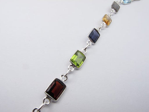Bratara Argint 925 cu Pietre Multicolore 21.2 cm lungime