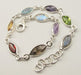 Bratara Argint 925 cu Pietre Multicolore 20.1 cm lungime
