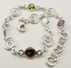 Bratara Argint 925 cu Pietre Multicolore 21.5 cm lungime