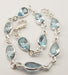 Bratara Argint 925 cu Topaz Albastru 21.2 cm lungime