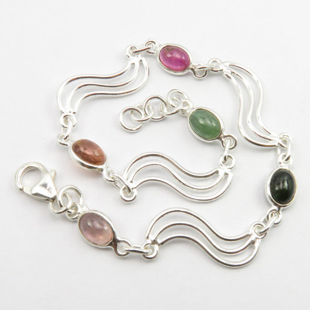 Bratara Argint 925 cu Turmalina, 21 cm lungime