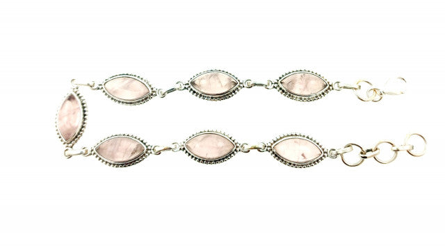 Bratara Argint cu Cuart Roz