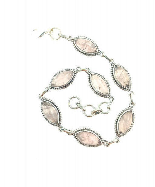 Bratara Argint cu Cuart Roz