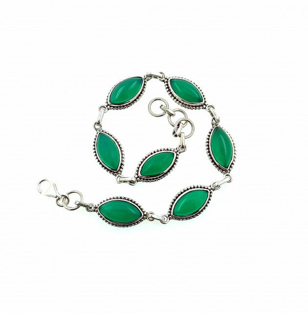 Bratara Argint cu Onix Verde