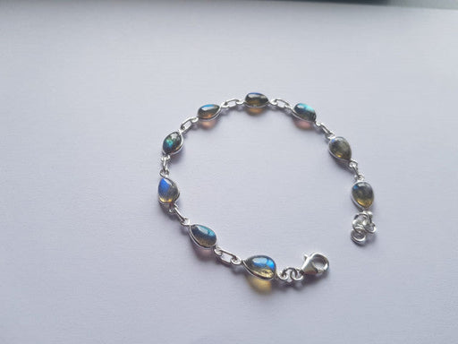 Bratara din Argint 925 cu Labradorit, 21.2 cm lungime