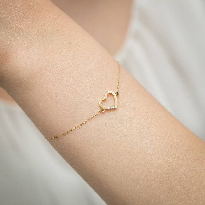 Bratara Aur 14K cu Diamante Naturale 0.01 ct