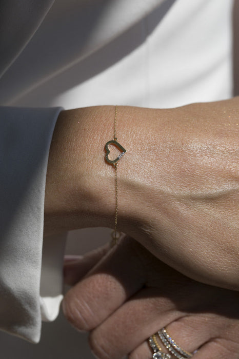 Bratara Aur 14K cu Diamante Naturale 0.01 ct