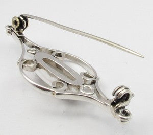 Brosa Argint 925 cu Piatra Lunii 5.1 cm lungime