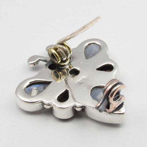 Brosa Argint 925 cu Pietre Multicolore 2.4 cm lungime