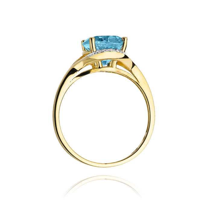 Inel Aur 14k cu Topaz 3.00 ct