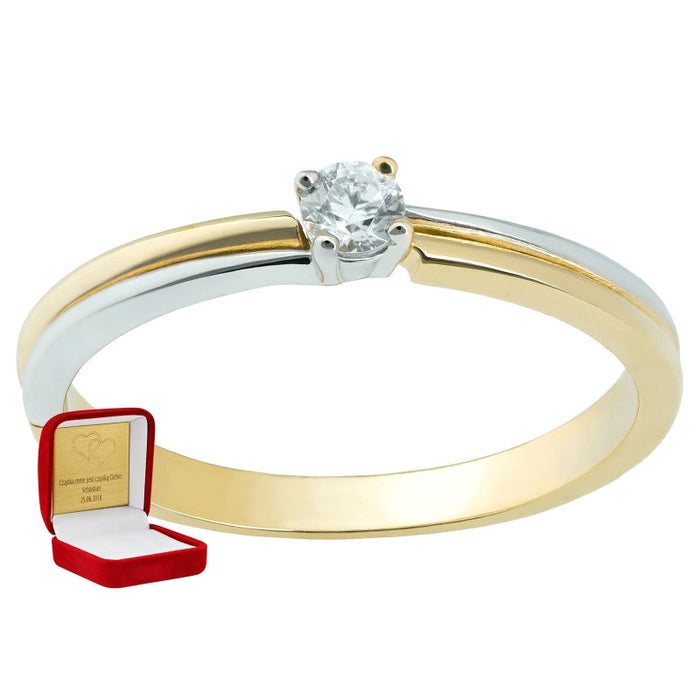 Inel Aur 8K cu Zirconiu