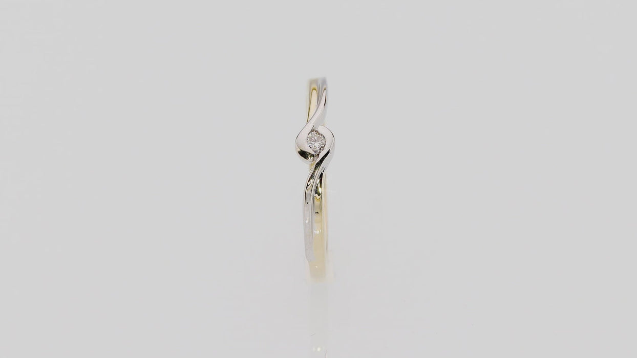 Inel Aur 14K cu Diamant Natural 0.05 ct