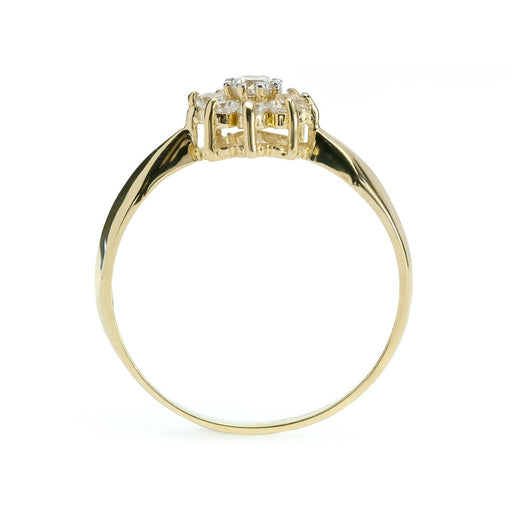 Inel Aur 8K Model Floare Cu Zirconii