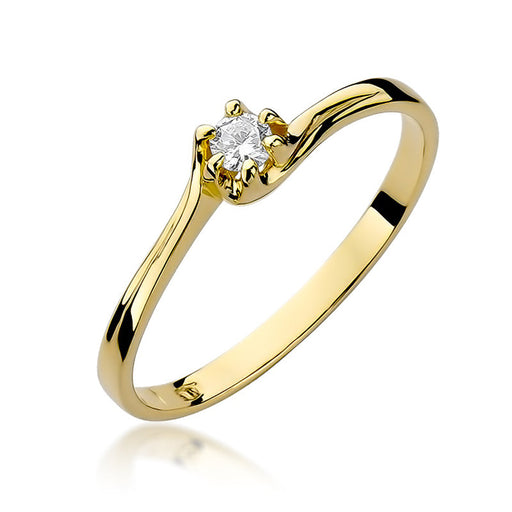 Inel Aur 14K cu Diamant Natural 0.10 ct