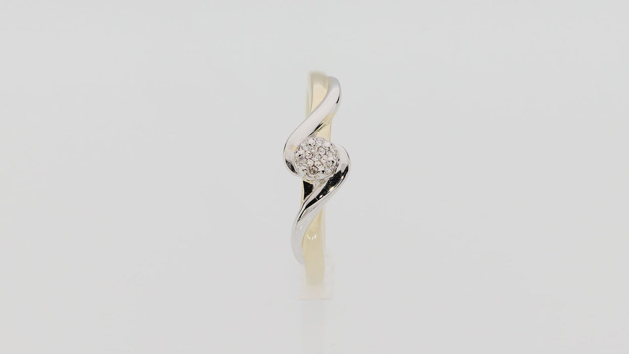 Inel Aur 14K cu Diamant Natural 0.04 ct