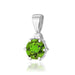 Pandantiv Aur 14K cu Peridot 0.60 ct si Diamant Natural 0.01 ct
