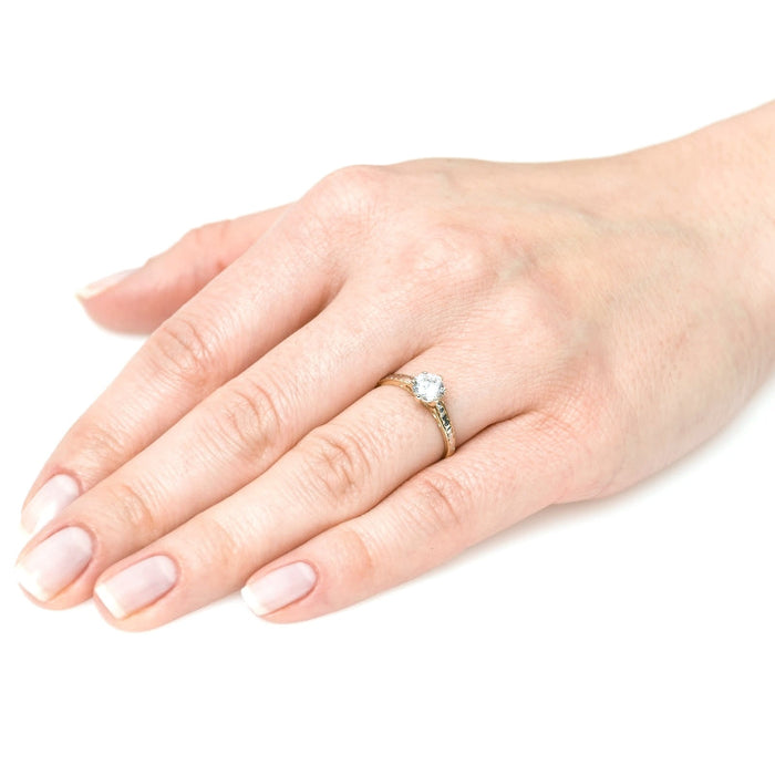 Inel Aur 8K cu Zirconiu Elegant