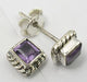Cercei Argint 925 cu Ametist, 0.7 cm lungime