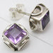 Cercei Argint 925 cu Ametist, 0.7 cm lungime