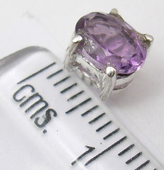 Cercei Argint 925 cu Ametist, 0.7 cm lungime