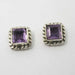 Cercei Argint 925 cu Ametist, 0.7 cm lungime