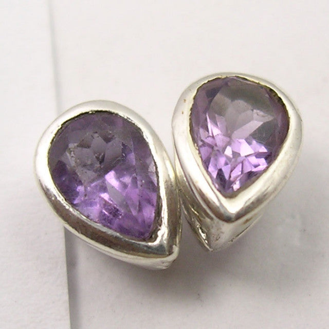 Cercei Argint 925 cu Ametist, 0.8 cm lungime