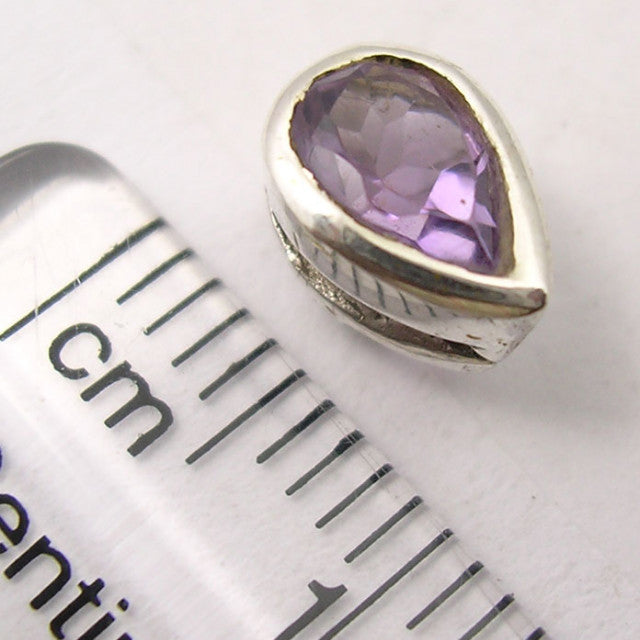 Cercei Argint 925 cu Ametist, 0.8 cm lungime