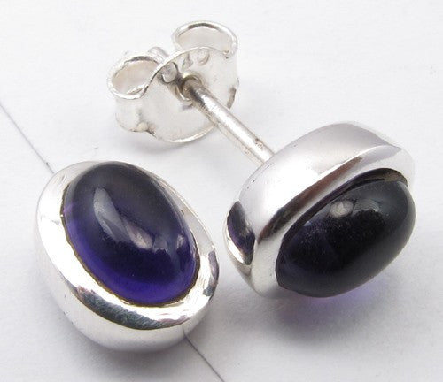 Cercei Argint 925 cu Ametist 0,9 cm lungime