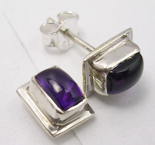 Cercei Argint 925 cu Ametist, 0,9 cm lungime