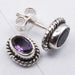 Cercei Argint 925 cu Ametist, 0.9 cm lungime