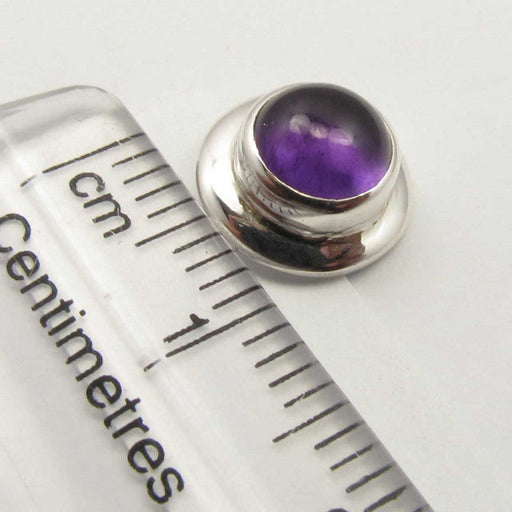 Cercei Argint 925 cu Ametist, 0.9 cm lungime