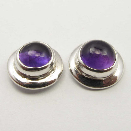 Cercei Argint 925 cu Ametist, 0.9 cm lungime