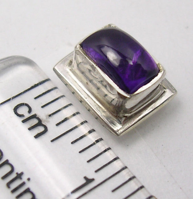 Cercei Argint 925 cu Ametist, 0,9 cm lungime