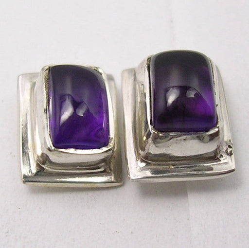 Cercei Argint 925 cu Ametist, 0,9 cm lungime