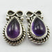 Cercei Argint 925 cu Ametist 1,4 cm lungime