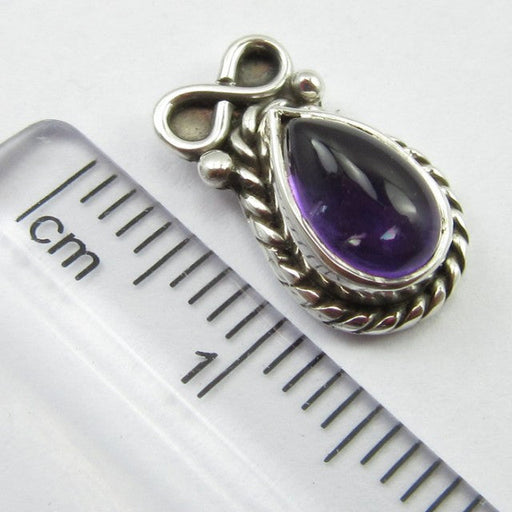 Cercei Argint 925 cu Ametist 1,4 cm lungime