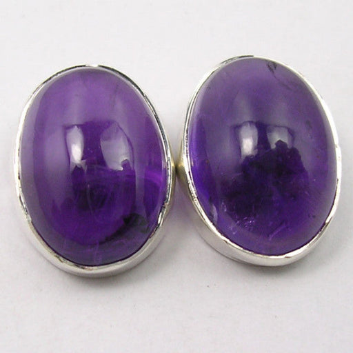 Cercei Argint 925 cu Ametist, 1.5 cm lungime