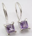Cercei Argint 925 cu Ametist, 1.6 cm lungime