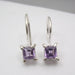 Cercei Argint 925 cu Ametist, 1.6 cm lungime