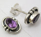 Cercei Argint 925 cu Ametist, 1 cm lungime